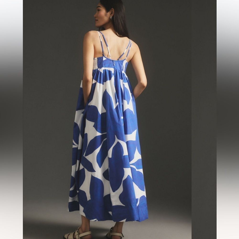 Anthropologie Printed Babydoll Smock Maxi Dress - Picture 2 of 8